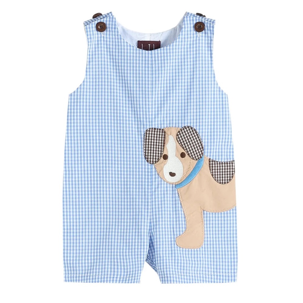 #27:NWT Gingham Puppy Romper